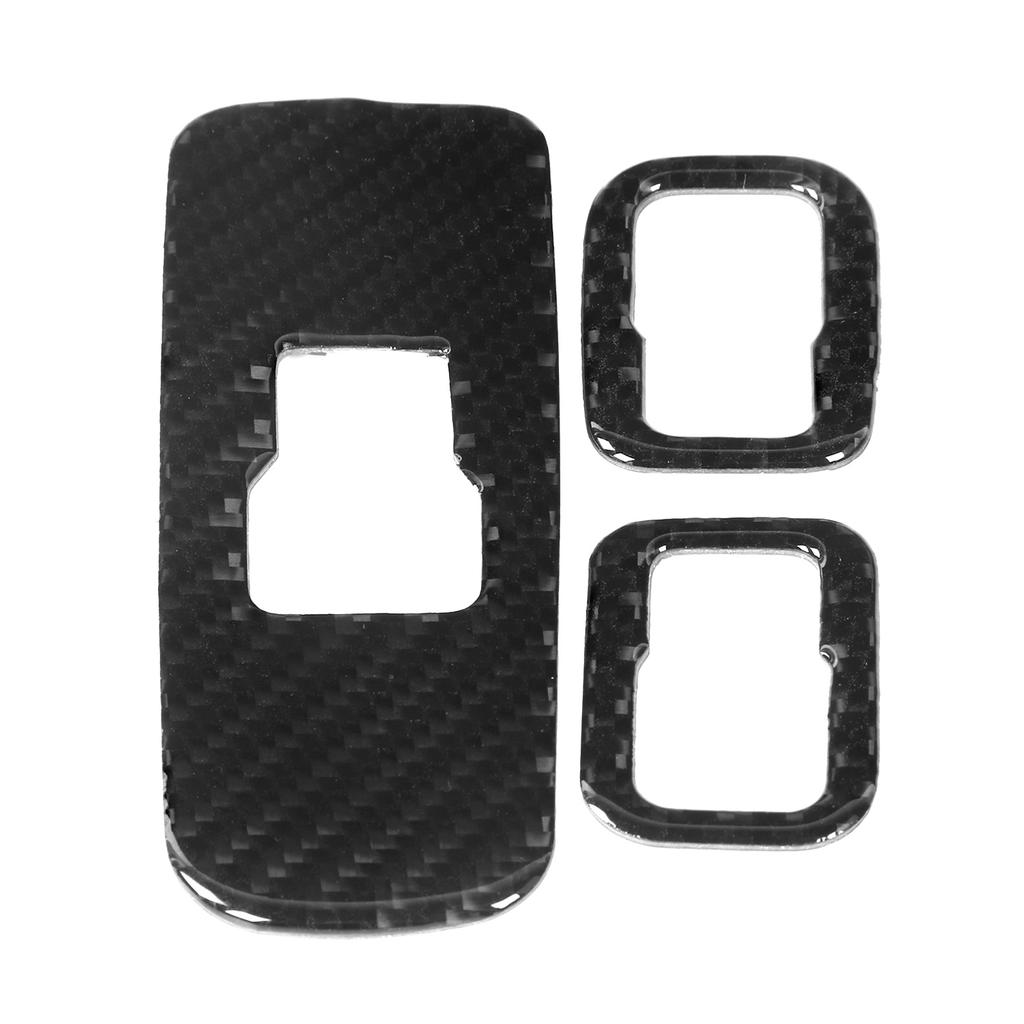 3pcs Window Switch Button Panel Trim Cover Carbon Fiber Decoration Fit for S60 V60RHD