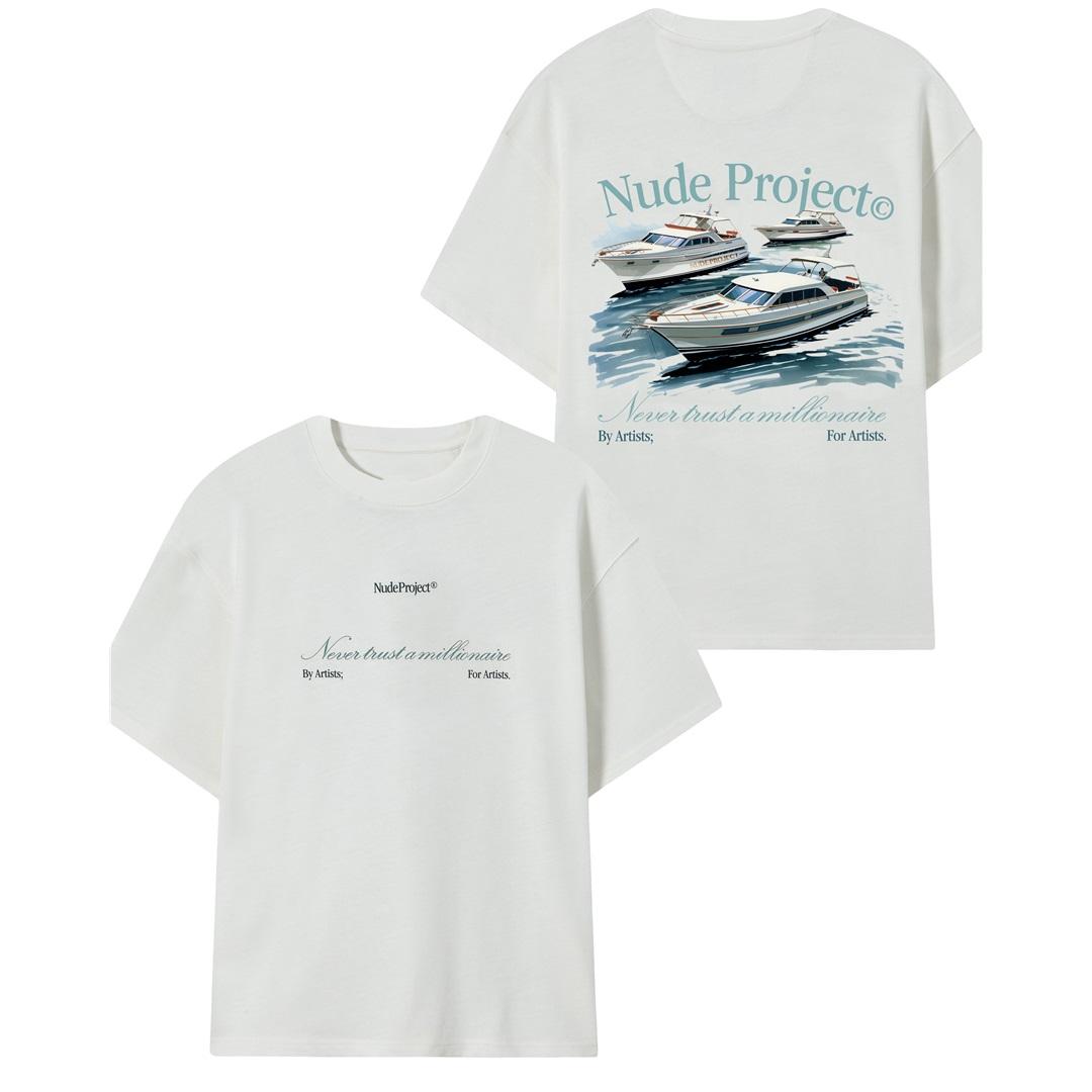 

Футболка Yatch Club Мужская Женская Хлопковая Футболка Для Пары Свободная Оверсайз Y2k С Коротким Рукавом Уличная Одежда Спортивная Мягкий Топ Женская Мужская Одежда 4XL