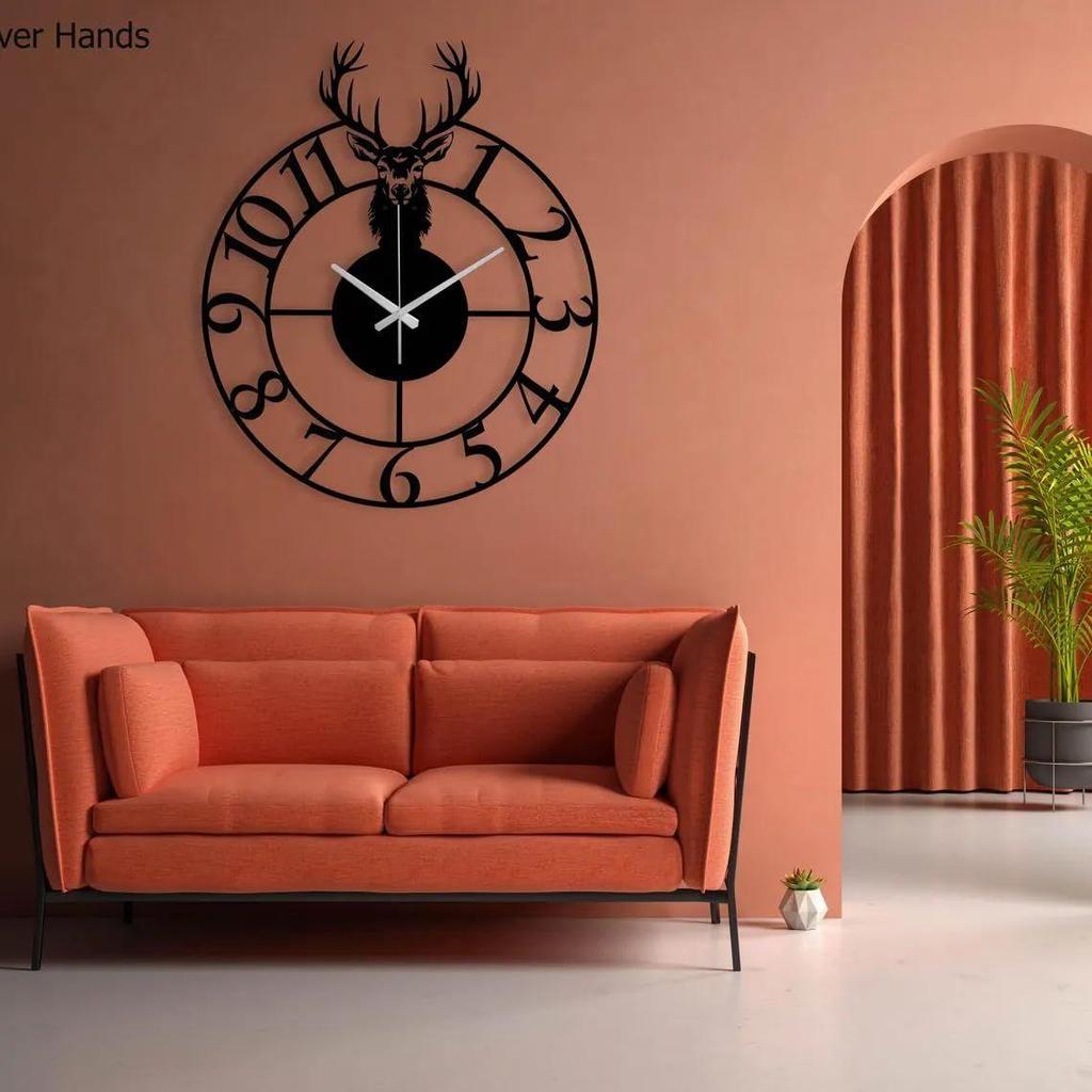 Stylish Metal Wall Clock for Living Room, Bedroom, Office, Kitchen, Home and Hall | Antique Fancy Big Size Modern Wall Watch for Home Decor (60CM)