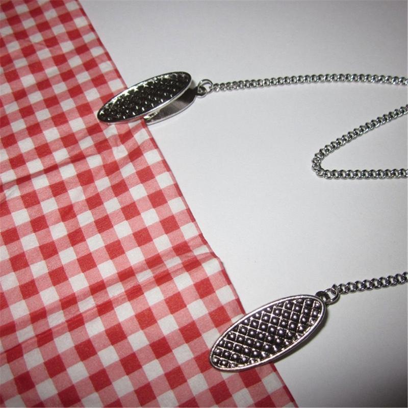 Reusable Napkin Holder Clips Napkin Neck Chain Clips Race Bib Clips Worker Gears for Professionals and Students