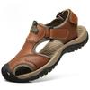 Herren Große Rindsleder Baotou Sandalen - Sommer Atmungsaktive Sport Outdoor Strandschuhe