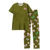 Women's Valentine's Day Butterfly Print Short,Sleeve Pajama Set