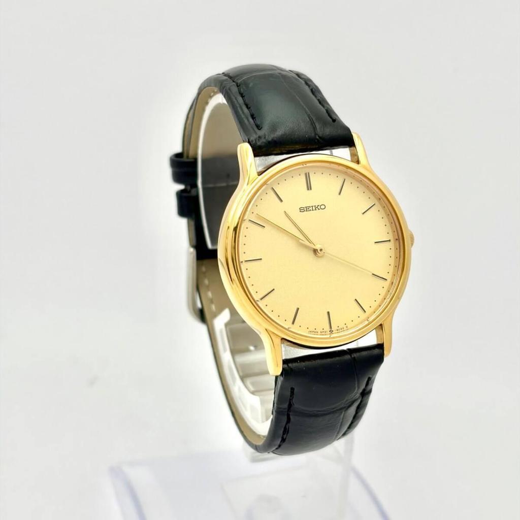 [New Battery] SEIKO Men's Watch Gold 5P31-6A3A 810397 New Belt