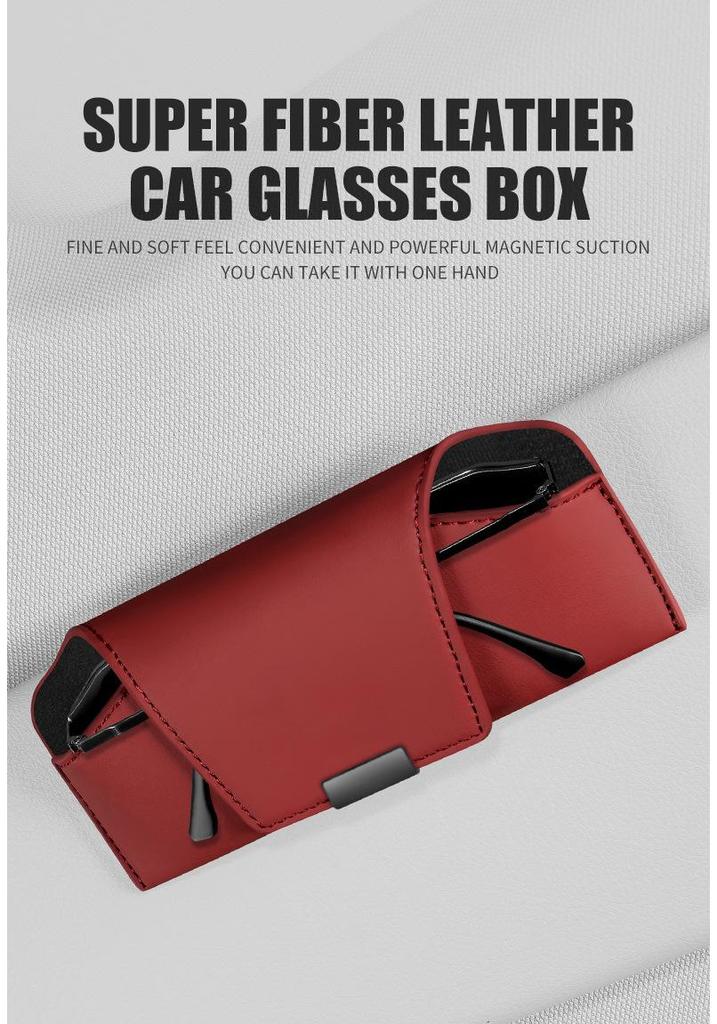 Car Sun Visor Sunglasses Holder – Interior Storage Accessory Clip