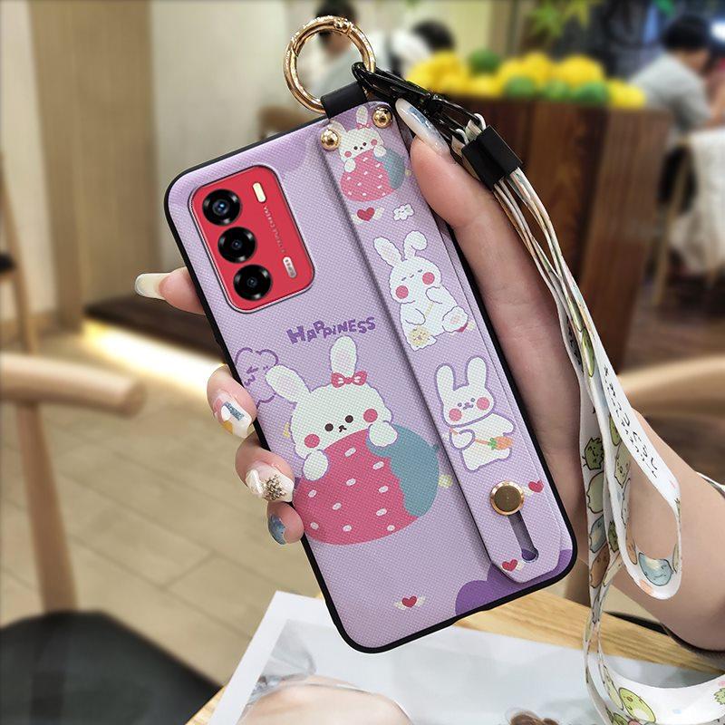 Durable Ring Phone Case For ZTE Blade V40 Vita/A72 Anti-dust Fashion Design Anti-knock Phone Holder Waterproof Wristband