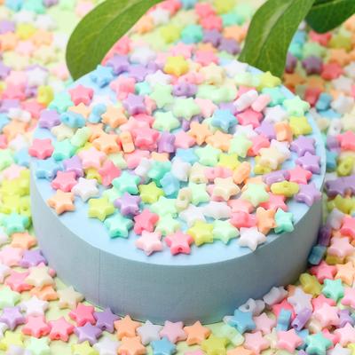 Home Partyzubehör Cremige Perlen Fünfzackiger Stern Mode 800 Stück Handgefertigte Materialien Armband Halskette Schmuckzubehör DIY Macaron Farbe