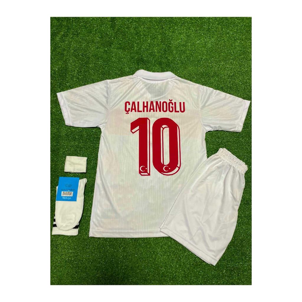 Turkey Euro 2024 Hakan Alhanolu Home Kids Jersey Set Of 4 (white)