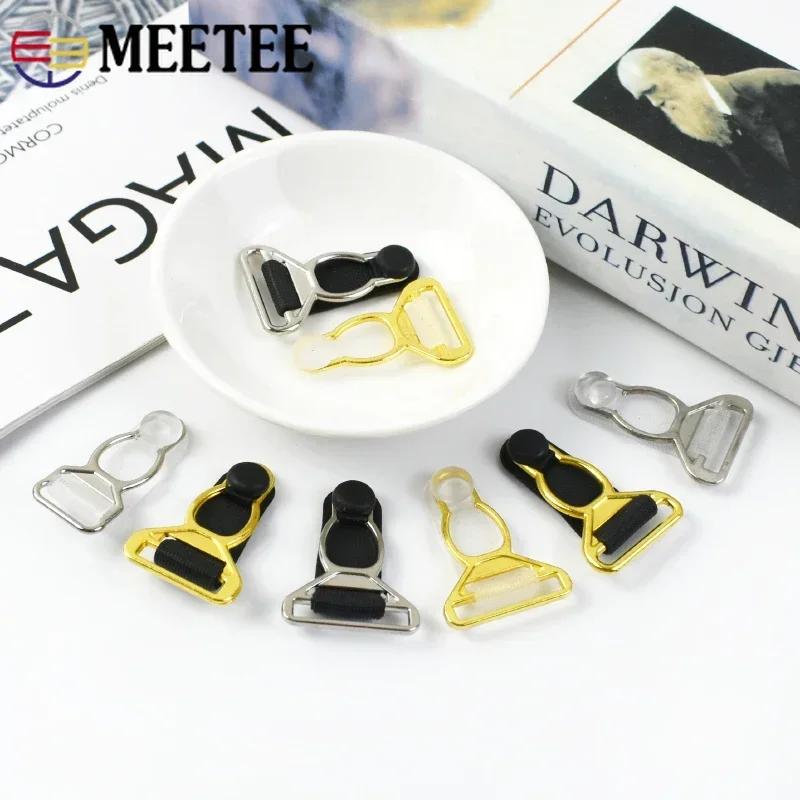 Meetee 10/30/50Pcs 10-18mm Suspender Clip Buckle Underwear Bra Strap Adjuster Clasp Stockings Garter Buckles Garment Accessory