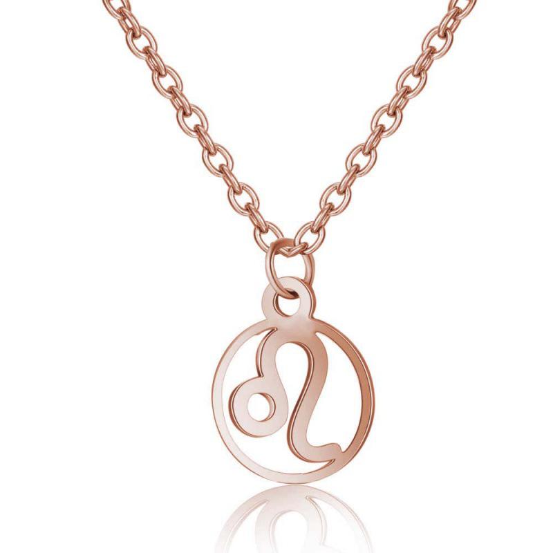 Stainless Steel Zodiac Pendant Necklace with Thin Chain
