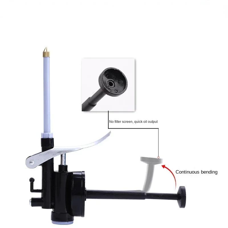 Transparent Oil Can 350ml Plastic Hose Refueling Pot High Pressure Oiler Oil Gun Filling Equipment Grease Guns Car Repair Tool