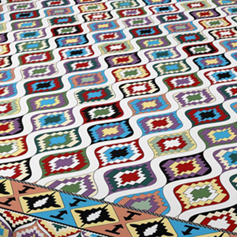 1 Simple Modern Bohemia Printed Matte Fitted Sheet, Bedroom Printed Bed Cover, Bedding (Excluding Pillowcases)
