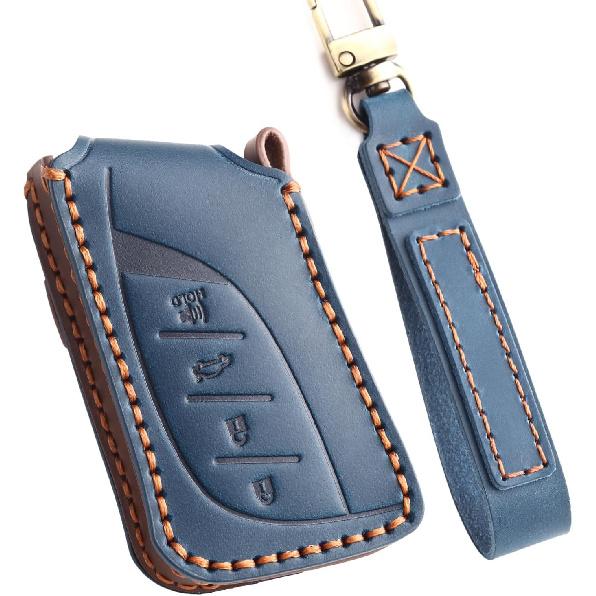 EASYANT Leather Car Key Fob Cover for Lexus -2025 ES RX 350 Compatible with Lexus New LS NX Key Shell Case Black
