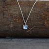 Natural Moonstone Necklace, Dainty Moonstone Handmade Jewelry , June Birthstone Celestial Necklace for Women, Bridesmaid Necklace,