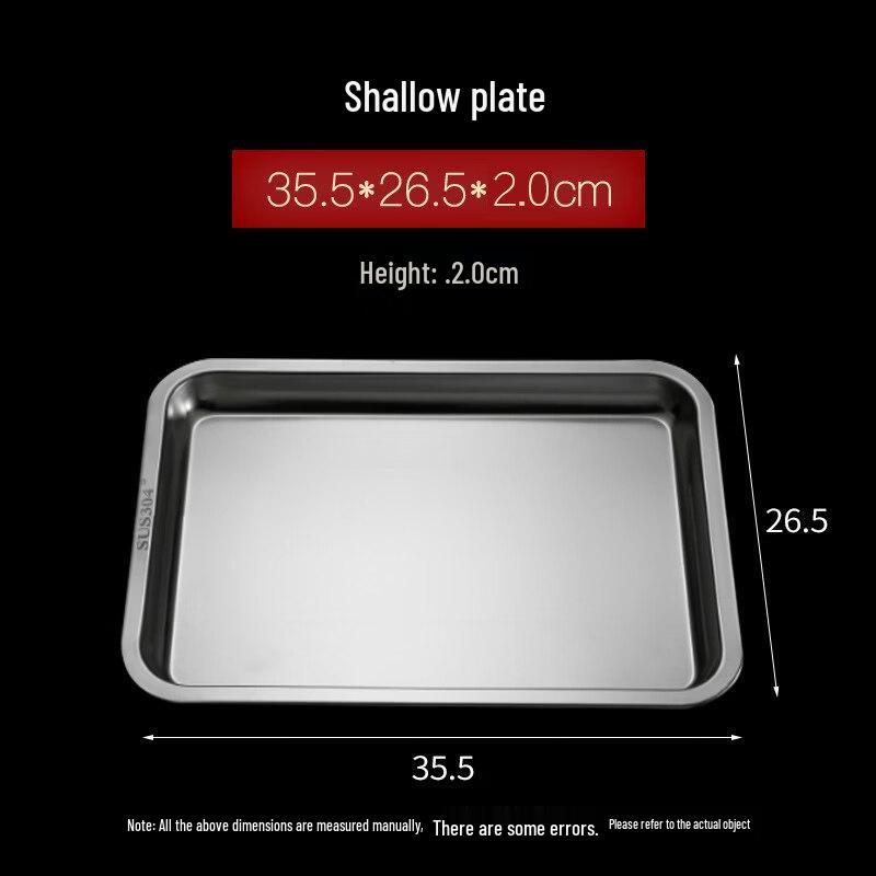 Jingbaodi 304 Stainless Steel Rectangular Commercial Trays