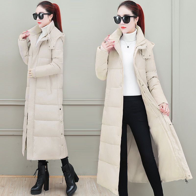 Thickened bread jacket, down cotton jacket, padded jacket, female Korean version slim long autumn and winter jacket, padded jacket, new in 2025
