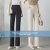Women's High Waist Ice Silk Summer Pants - Lightweight, Loose-Fit, White Casual Suit Style