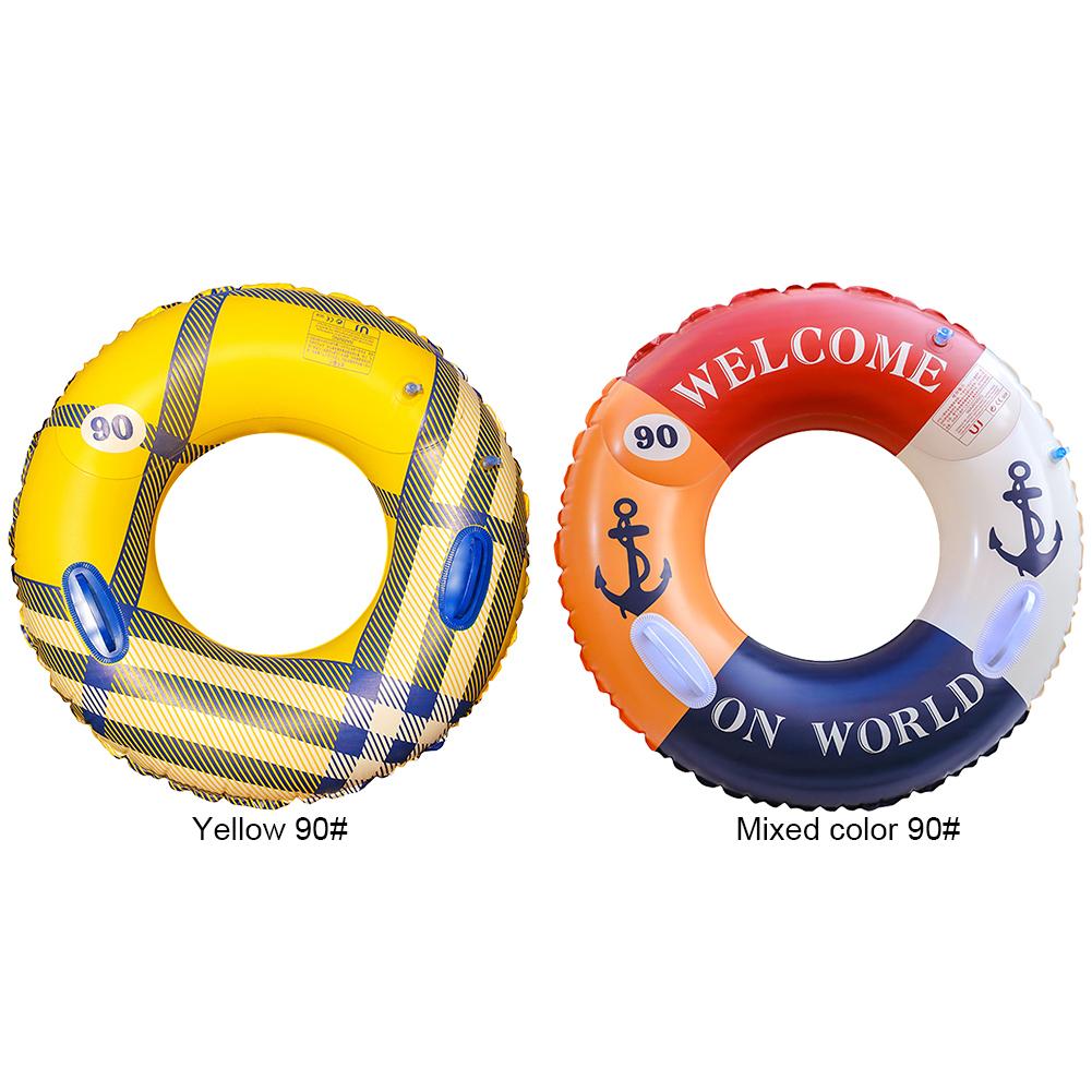 Inflatable Swim Ring Pool Floating Rings Leakproof with Handle Blow Up Swim Tube Water Play Equipment PVC Pool Floats for Adults