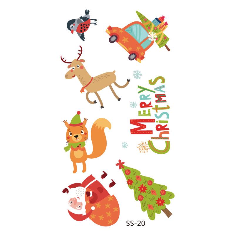 Christmas Fun Face Stickers: Children's Cartoon Tattoo Stickers
