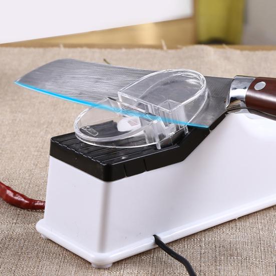Ηλεκτρική Ξύστρα Μαχαιριών Διπλής Όψης Ξύστρα Κουζίνας για Μαχαίρια Ψαλίδια 5s Γρήγορο Ακόνισμα Οικιακό Εργαλείο Ακονίσματος Μαχαιριών