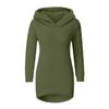 Warm Hooded Fleece Sweatshirt for Women Solid Color Long Sleeve Fashion Top