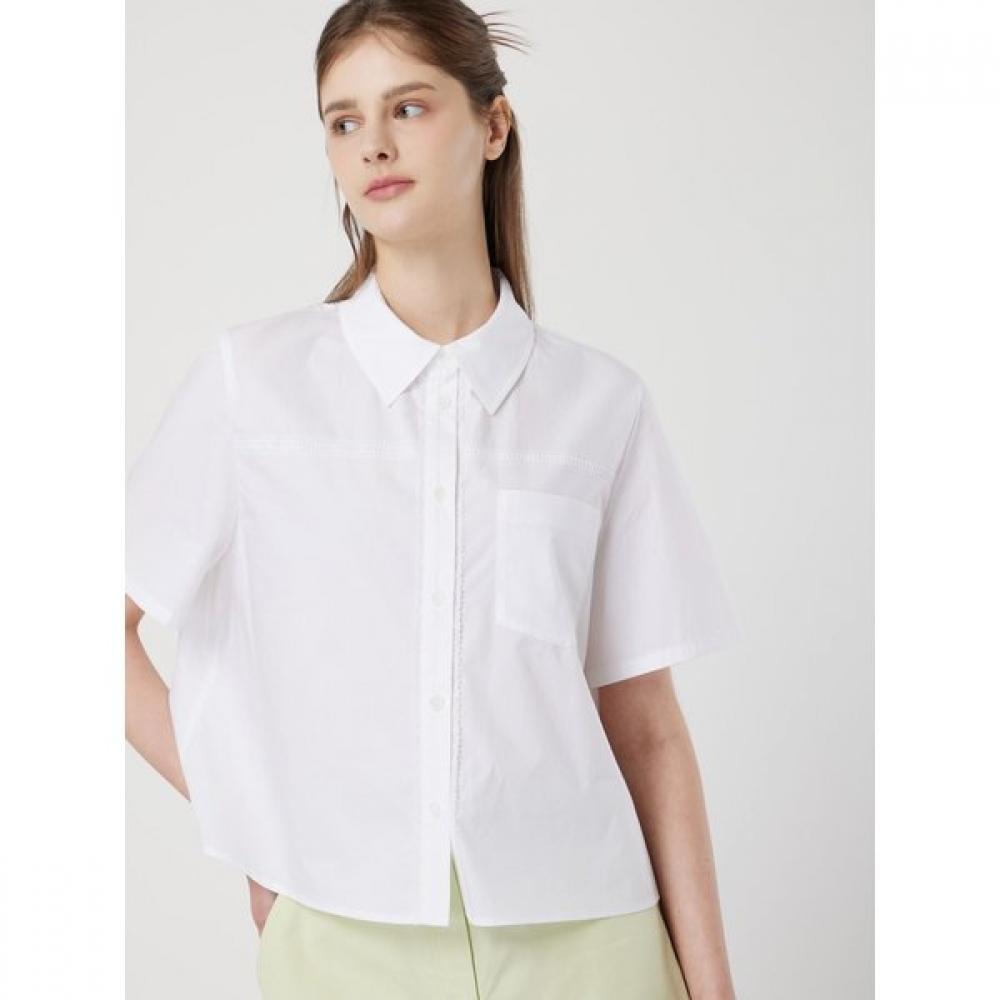 Cc Collect Oversized Lace Block Cotton Shirt C252msc049