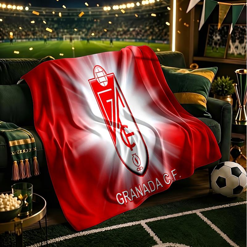 Granada Golden Crest Throws Blanket Flannel Blankets Plush for Couch Bed Gifts for Men Women Travel picnic blanket Christmas fan gifts