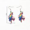Acrylic Bird Dangle Earrings Retro Style Stud Earrings Gifts 2D Bird Shape Earrings  Women Girls