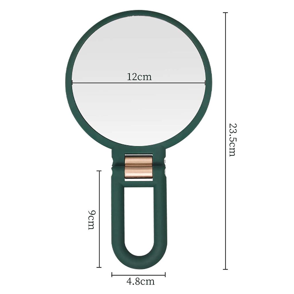 Hand Magnifying Tabletop 10x and Mirror with Stand Hand Foldable Makeup Easy to Green Mirror, Mirror, Mirror, 1x, Double-Sided Handle, & Mirror,