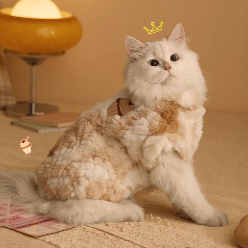 

Cat Clothes Winter Anti-hair Loss Ragdoll Cat Kitten British Shorthair Pet Kitten Winter Warm Cat Autumn and Winter Clothes S(1.5-2.5KG)