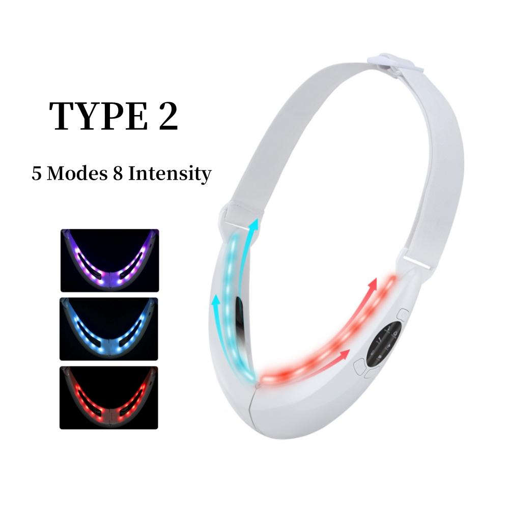 Face Lifting Device Red Light Skin Rejuvenation V Face Massager Double Chin Lift Up with Remote Control Facial Beauty Instrument