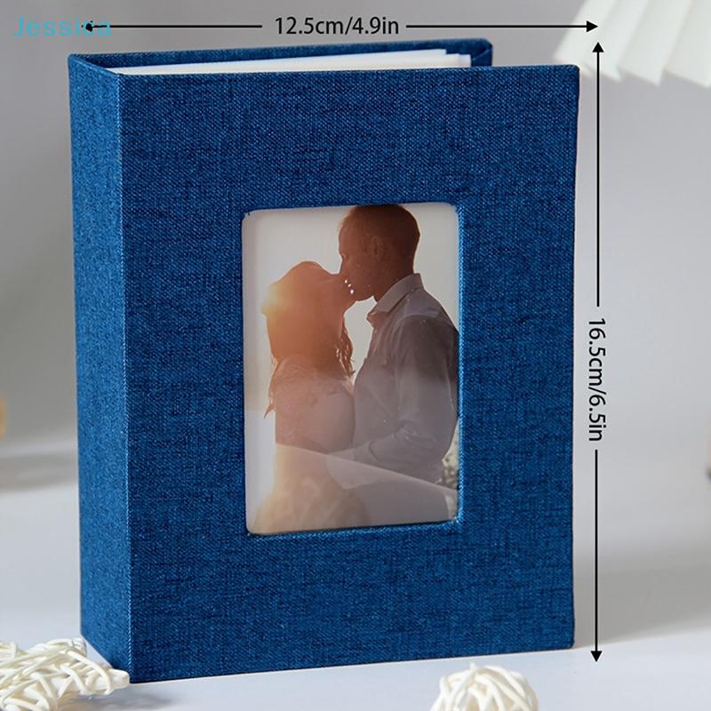 100 Pockets Fabric Po Album With Window Cover- Memory Book For Weddingtravelfamily Posdecor Picture Storage Album