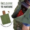 Hands Free Picking Sack Collapsible Foraging Bag with Belt, Canvas And PU Leather Waist Outdoor Farm Gear Pouch, Adjustable for Fruits Vegetables