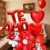 Spanish I love you lettering banner balloon, for Valentine's Day party, proposal, confession, Valentine's Day anniversary