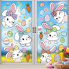 Easter 2026 Cartoon Bunny Animal Window Glass Stickers