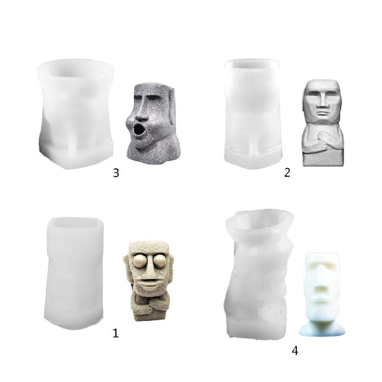 Statue Kerzenform Silikon Epoxidharz Gießform für Heimtischornamente