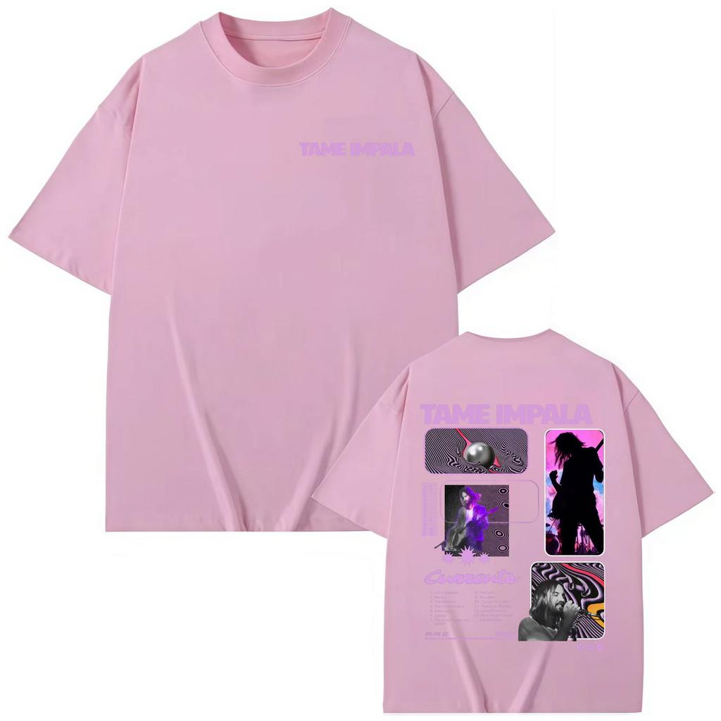 Rock Band Tame Impala Tour T-shirt Men Women Clothing Fashion Y2k Oversized T-shirts Summer Casual Short Sleeve T Shirts
