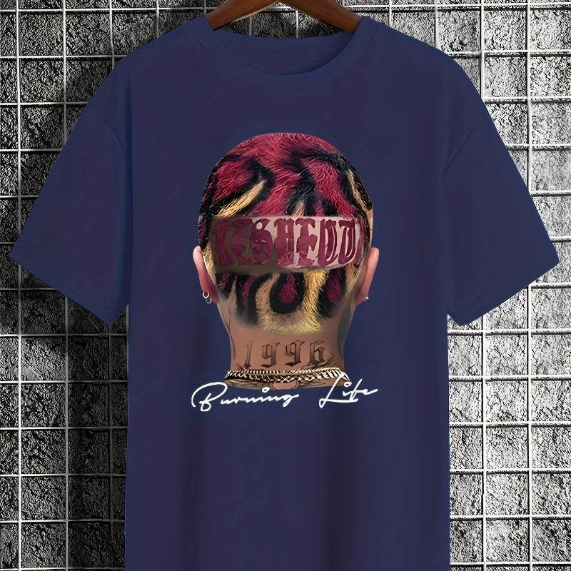 

Графическая футболка «Меня оставили без присмотра», мягкая, дышащая и устойчивая к выцветанию, классического кроя для повседневной носки XXL темно-синий