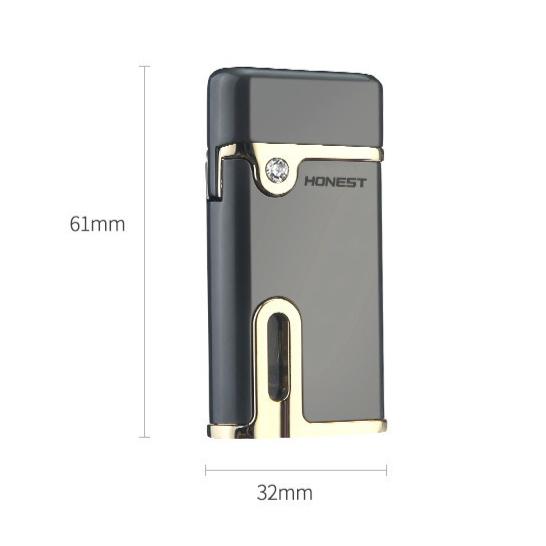 Metal Windproof Direct Impact Lighter with Red Flame and Light. Gift for Boyfriend - Lighter and Cigarette Accessories