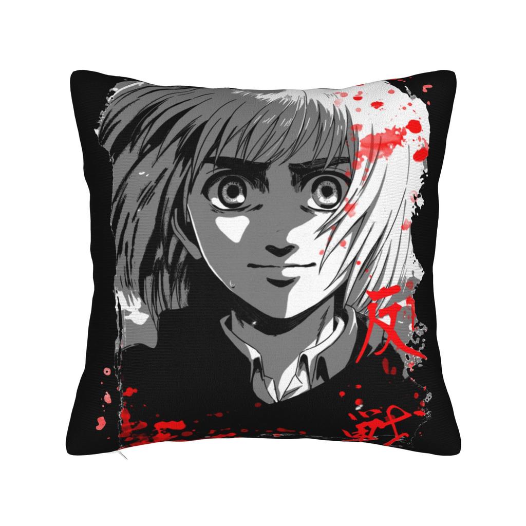 Armin Arlert Attack on Titan Kissenbezug Druckstoff Kissenbezug Dekorative Kissenhülle Sitzfläche Quadratisch 40*40cm