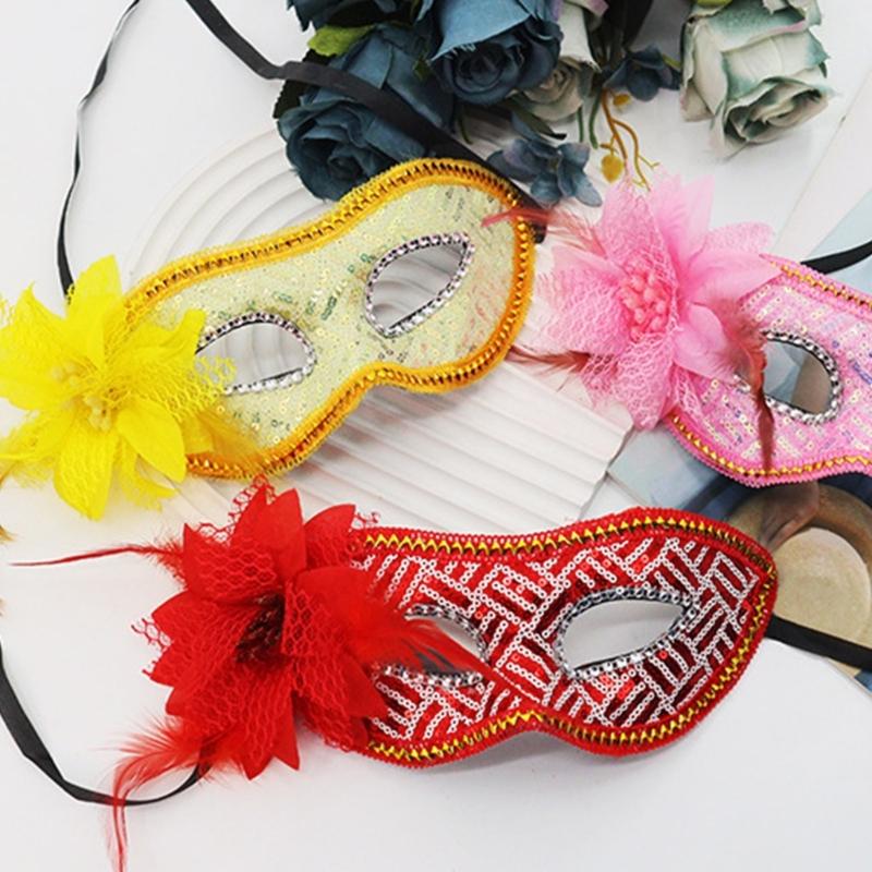 Masquerades Mask Mardi Gras Mask Venetians Mask Sequins Half Face Mask for Halloween Ball Cosplay Performances Props