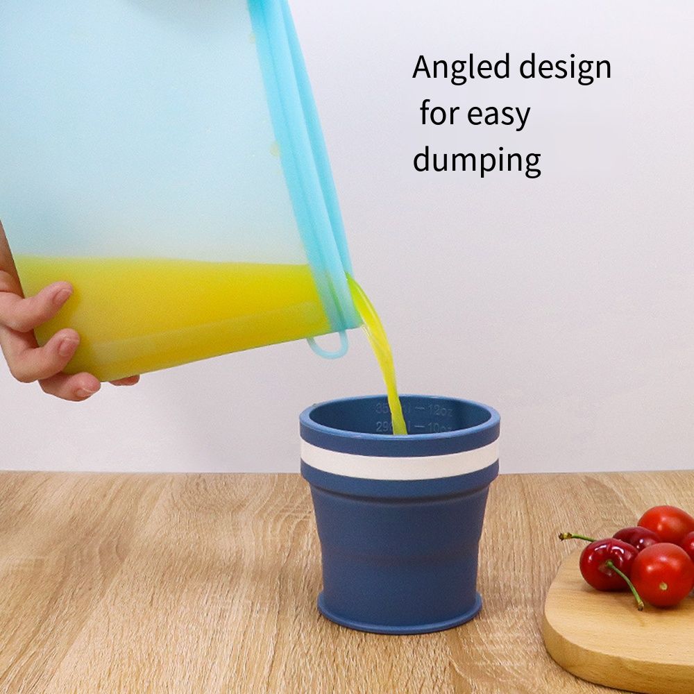 500/1000/1500ml Silicone Storage Bag Reusable Kitchen Fresh Bag Food Storage Container  Cereal