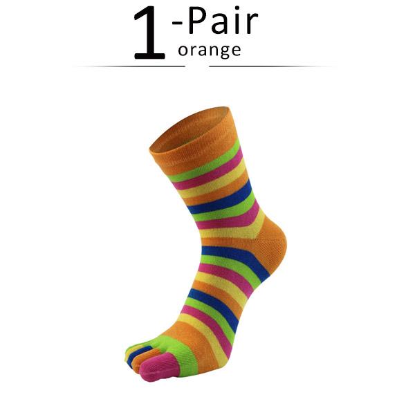 Rainbow 5 Finger Short Socks Women Cotton Striped Colorful Fashions Young Sweat-Absorbing Happy Toe Socks Harajuku 4 Seasons