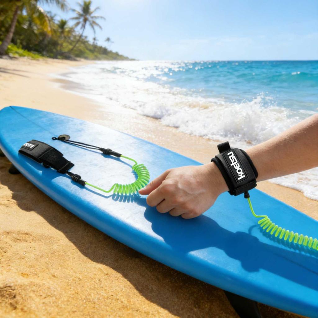 Coiled Bodyboarding Leash TPU Material Strong Cord Stand UP Paddle Board Leg Rope Stretchable for Fishing Tools Rods Strap