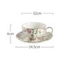 Coffee Mug Golden Border Black Tea Cup Afternoon Tea Mug Rural Style Coffee Cup and Plate Set Fragmented Pumpkin Cups and Plates