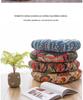 Ethnic Fabric Thickened Round Cotton Linen Cushion for Bay Window, Tatami, Prayer, Teahouse, or Yoga.