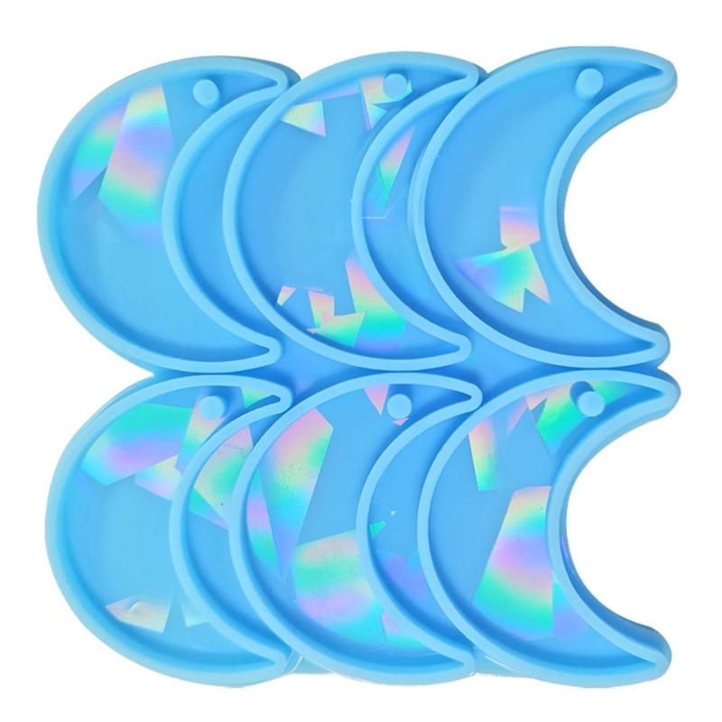 

Силиконовые формы Звезда Луна Сердце Бабочка DIY Ручные Поделки Голографические Формы из Смолы Инструмент для Изготовления Брелоков Серег Подвесок синий