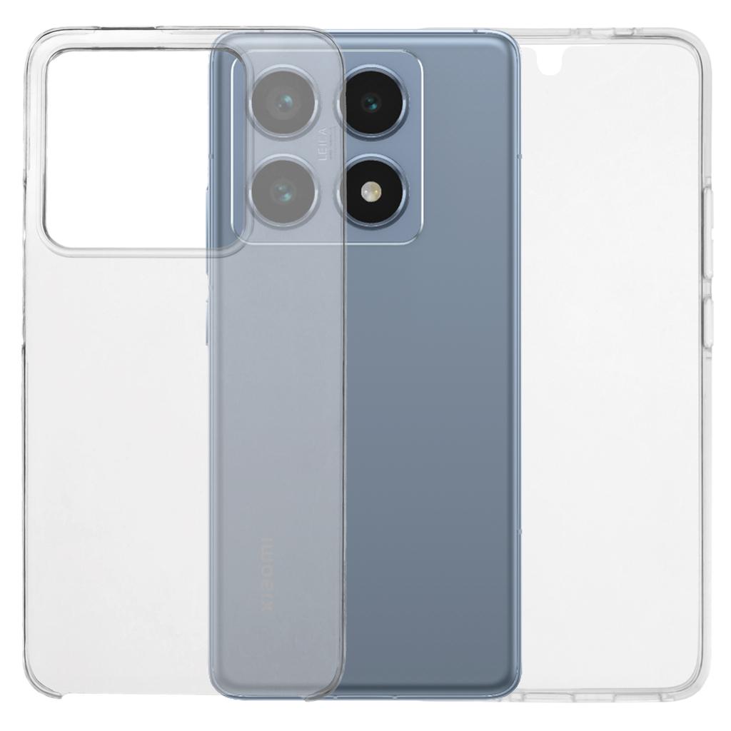 For Xiaomi 14T Pro Case TPU Frame Clear Acrylic Back Phone Cover with PET Film