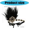 1920s Flapper Headband,Flapper Headpiece for Women,Feather Headband Hair Accessory for Wedding Gatsby Theme Party
