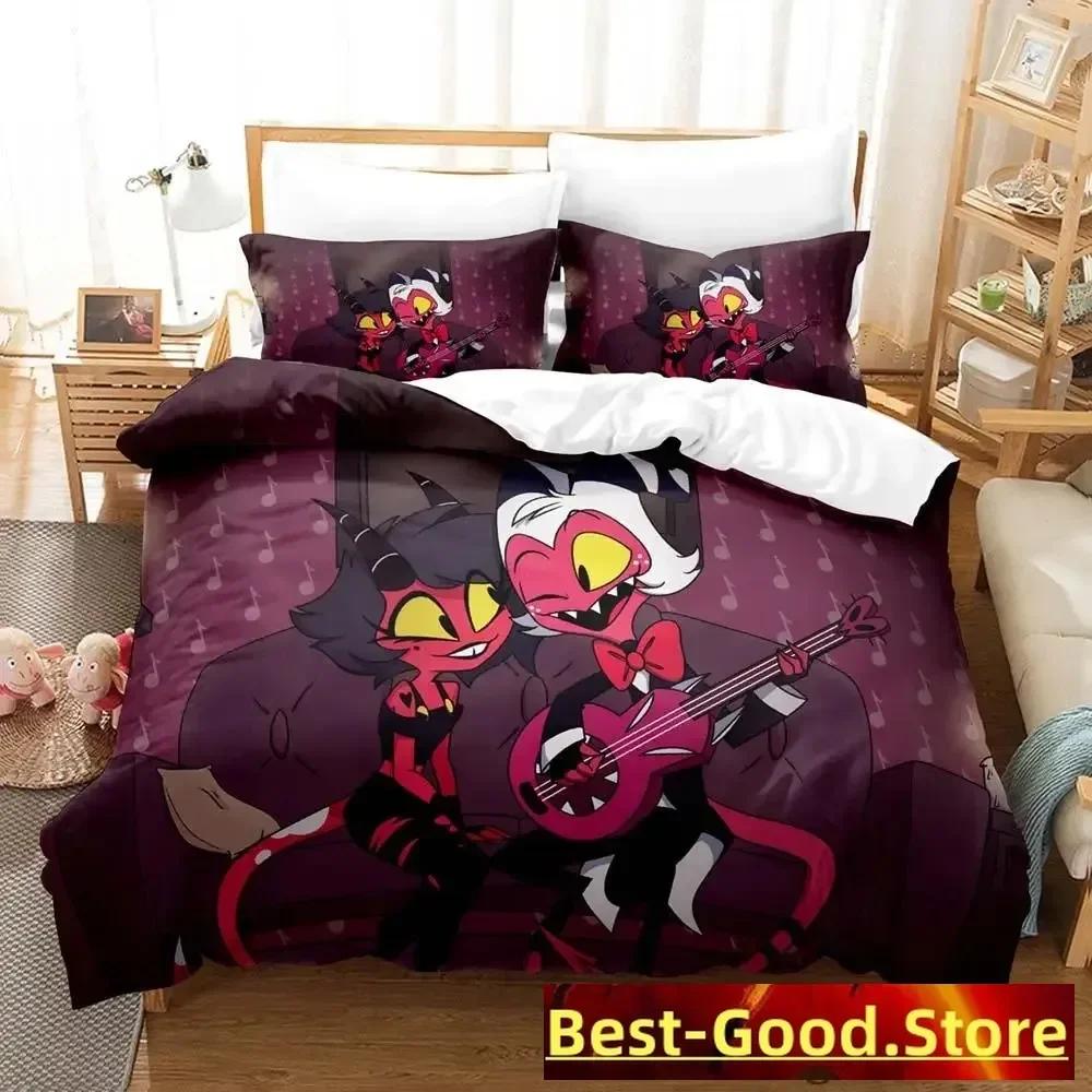 Moxxie Boss Anime Parure 3D Printed Bed Set Duvet Cover Pillowcase Bedding Set Linen Sheet Quilt Cover Full Queen King Size