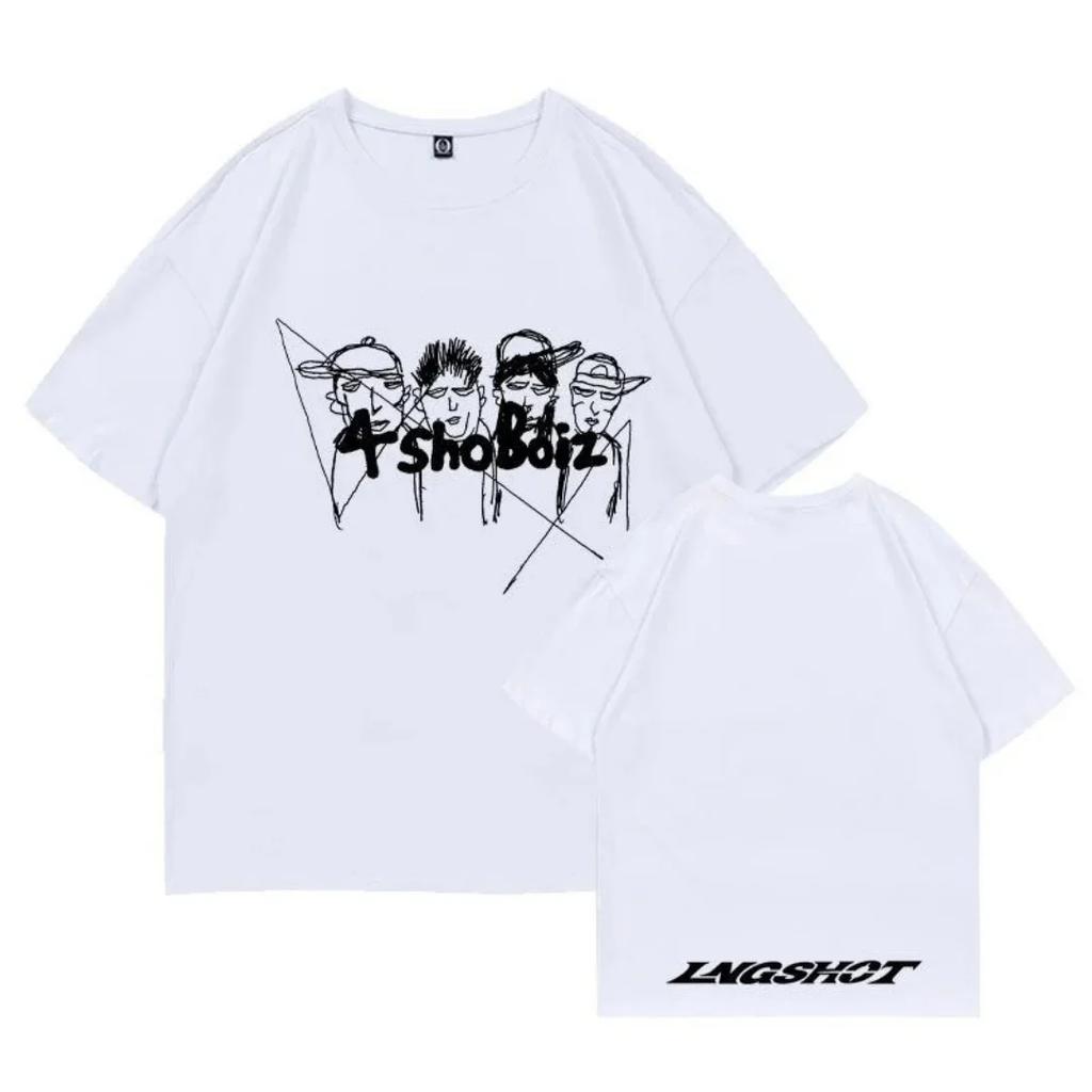 LNGSHOT Kpop Fashion Jay Park Same T-shirt Spring Fashion Sports Pure Cotton Men's T-Shirt Children's Clothing Tee Y2k Woman